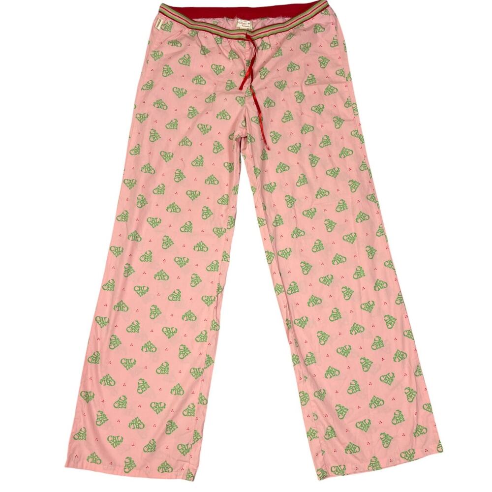 Y2K Hollister Co Womens Size M Cali Love Heart Print Lounge Pants PJs
